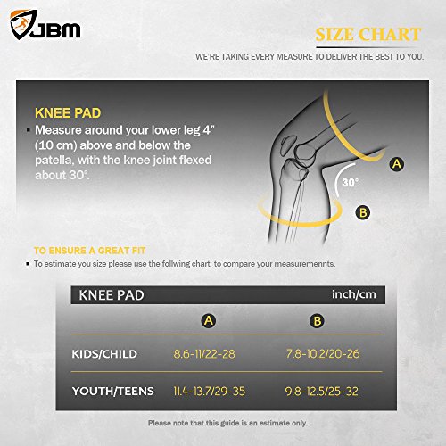 JBM Kids & Adults Knee and Elbow Pads with Wrist Guards Protective Gear Set, Impact Resistance for your Children Outdoor Activities’ Adventure, Roller Skating, Cycling, Scooter, Skateboarding Pads Set