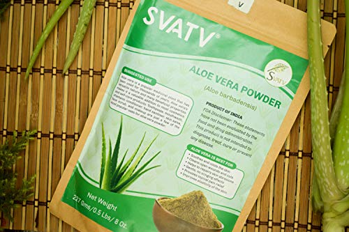SVATV Aloe Vera Powder II Natural Skin Moisturizer II 227g,8oz,0.5lb