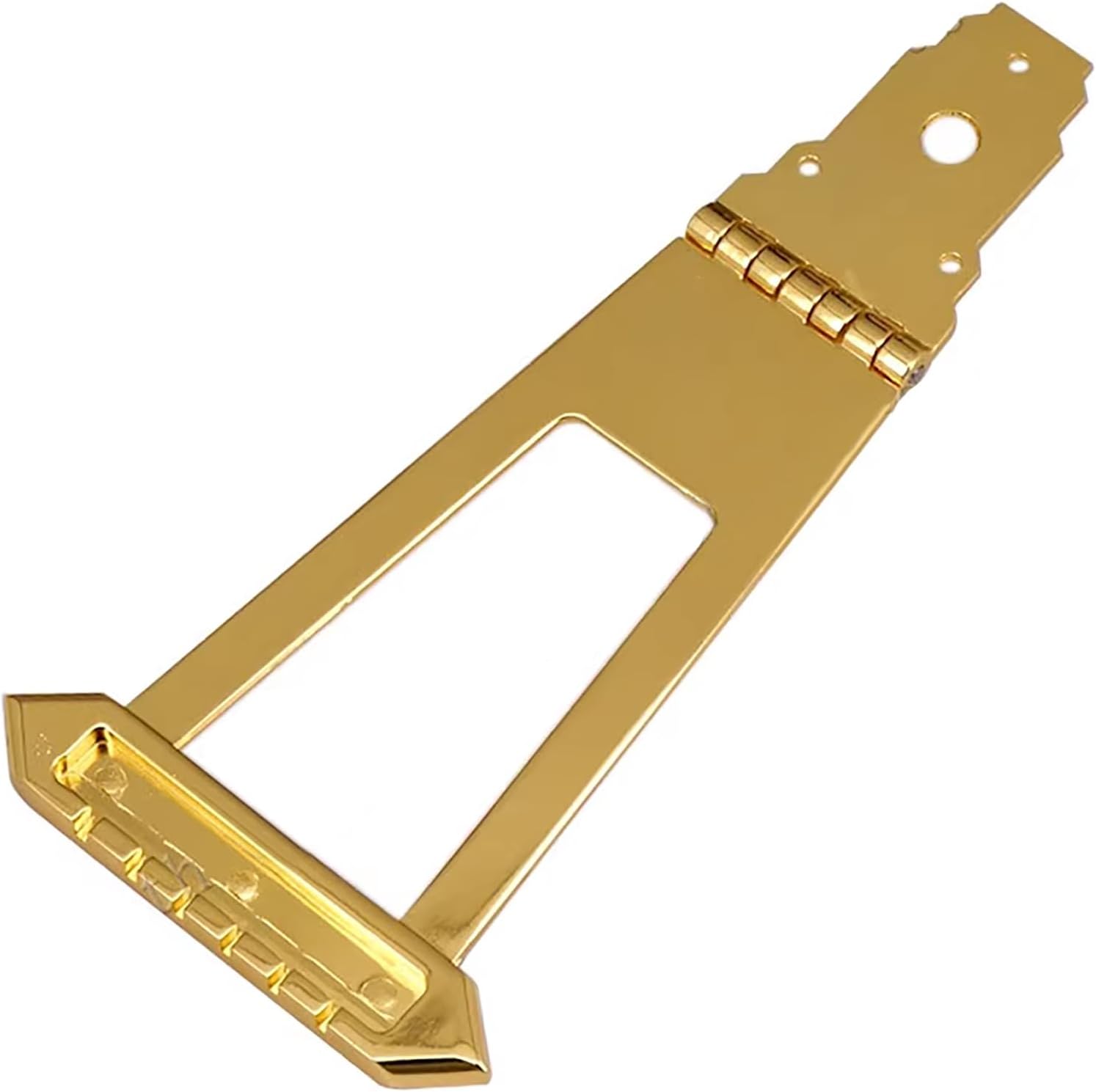 Zinc Alloy Guitar Bridge Tailpiece 6-String Archtop Jazz Guitar Trapeze Tailpiece for Semi-Hollow Electric Guitar
