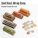 NATURALABEL 250 PCS Assorted Flat Coin Rolls Wrappers for Pennies, Nickels, Dimes, Quarters, Dollars