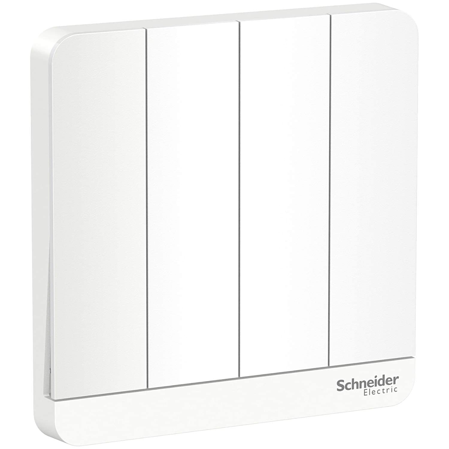 E8334L1_WE AvatarOn White - 1-way plate switch 4 gang - 16AX - White