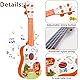 Mini Gitarre, Kindergitarre, Spielzeug Gitarre, Ukulele Gitarre Spielzeug, Gitarre Spielzeughen, Ukulele Kinder mit 4 Verstellbaren Seiten, für Kinder, Kleinkinder, Mädchen (41cm / Orange)