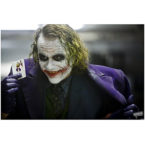 Heath Ledger as The Joker in The Dark Knight Holding His Business Card 8 X  10 Inch Photo at Amazon's Entertainment Collectibles Store
