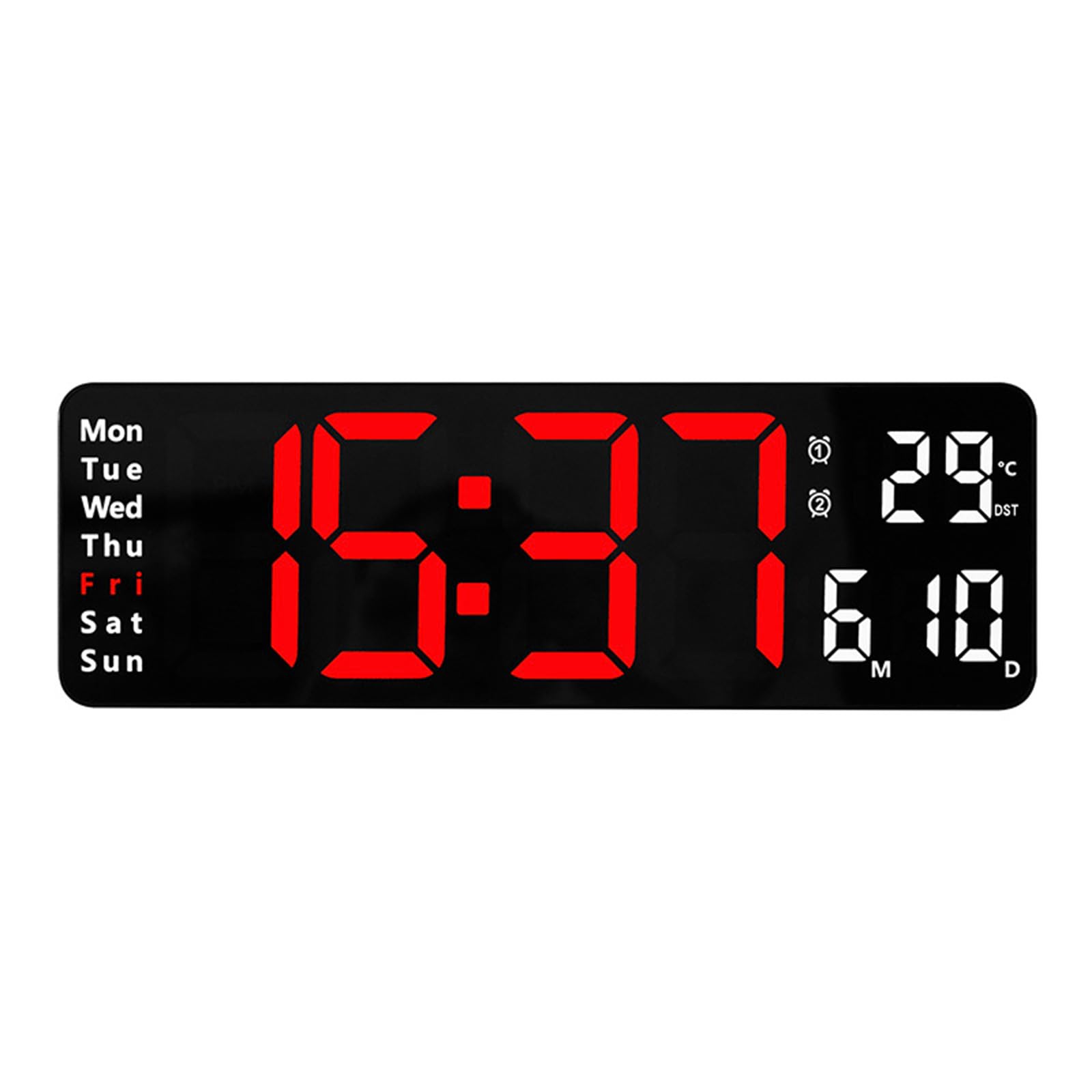 Buxuaaaa Digital Alarm Clock Snooze Function Desk Table Clock Tabletop Decor Ornament for Home Kids Room School Decor Digital Alarm Clocks for Bedrooms with Temperature