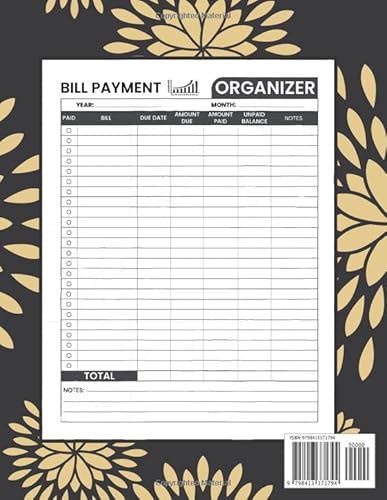 Monthly Bills Payment & Organizer: 12 Months Undated Budget Planner | Bill Payment Tracker | Expense
