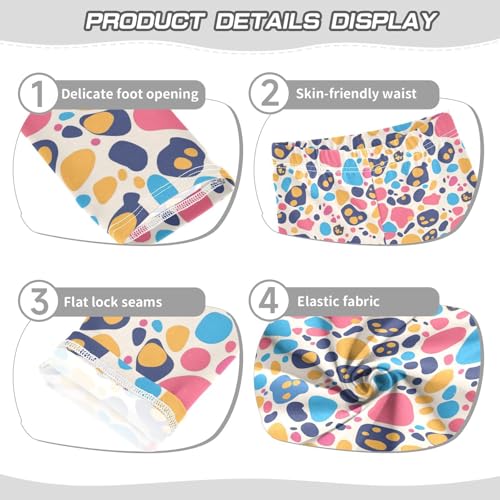 KLL Leopard Print Toddler Baby Girl Athletic Leggings Soft High Waisted Athleisure Pants Running3