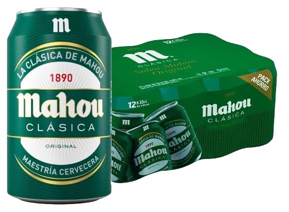 UBOON - Cerveza Clásica Dorada Lager: Suave Sabor, Refrescante y con Espuma Firme Pack de 12
