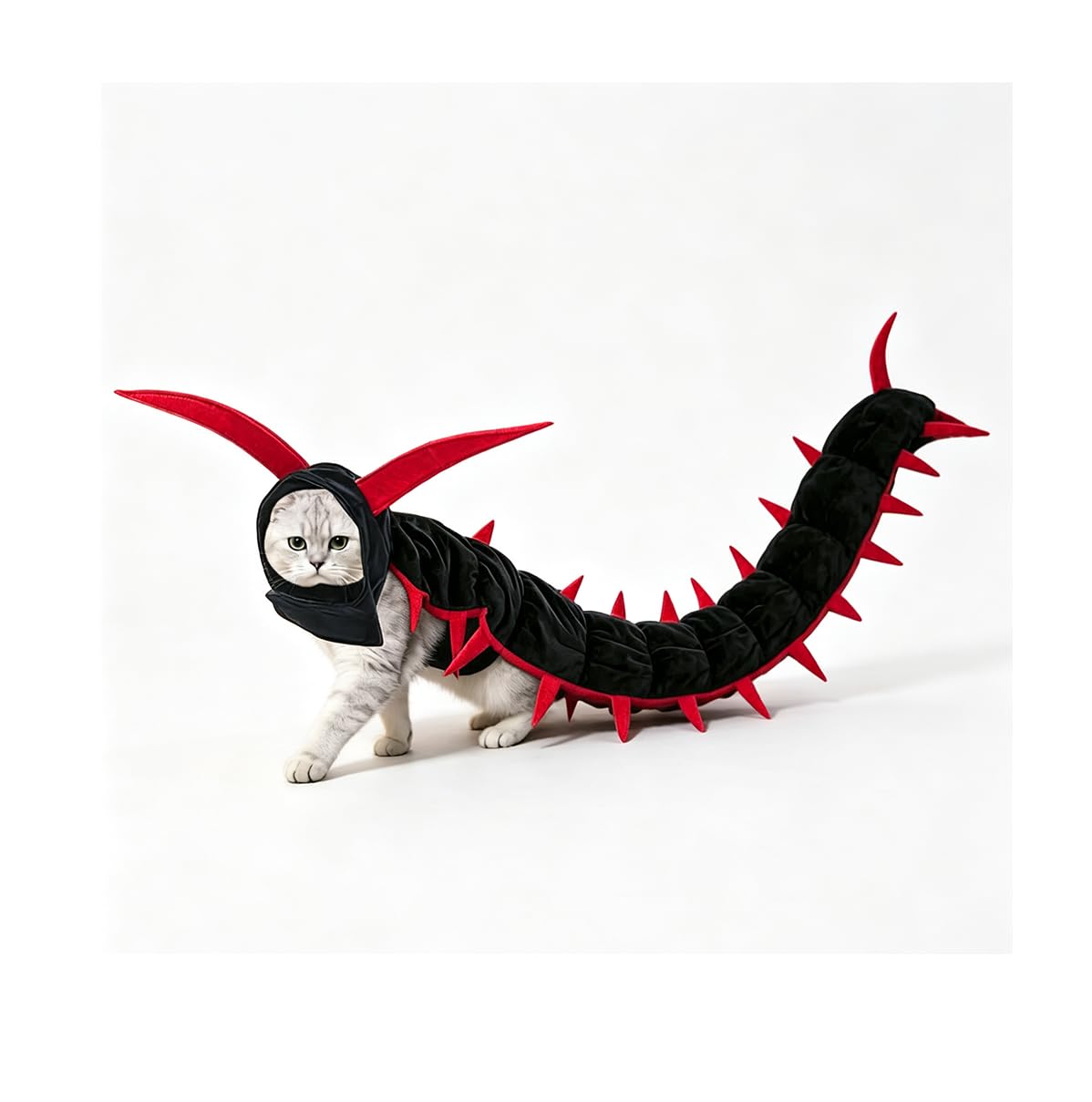 Halloween Centipede Pet Costume, Funny Scary Bug Outfit for Cats Small Dogs