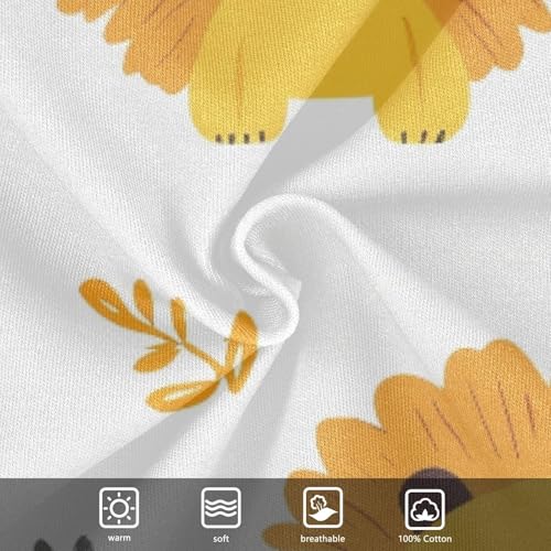 vvfelixl Baby Girls' Bodysuits Orange Lion Short Sleeve Cotton Baby Boy Clothes for 0-3 Months4