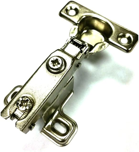 Merriway BH06013 (2 Pcs) Soft Closing Slide-On Kitchen Cabinet Wardrobe Hinges, Zinc Plated, Inset 26mm 95 Degree - Pack of 2 Pieces