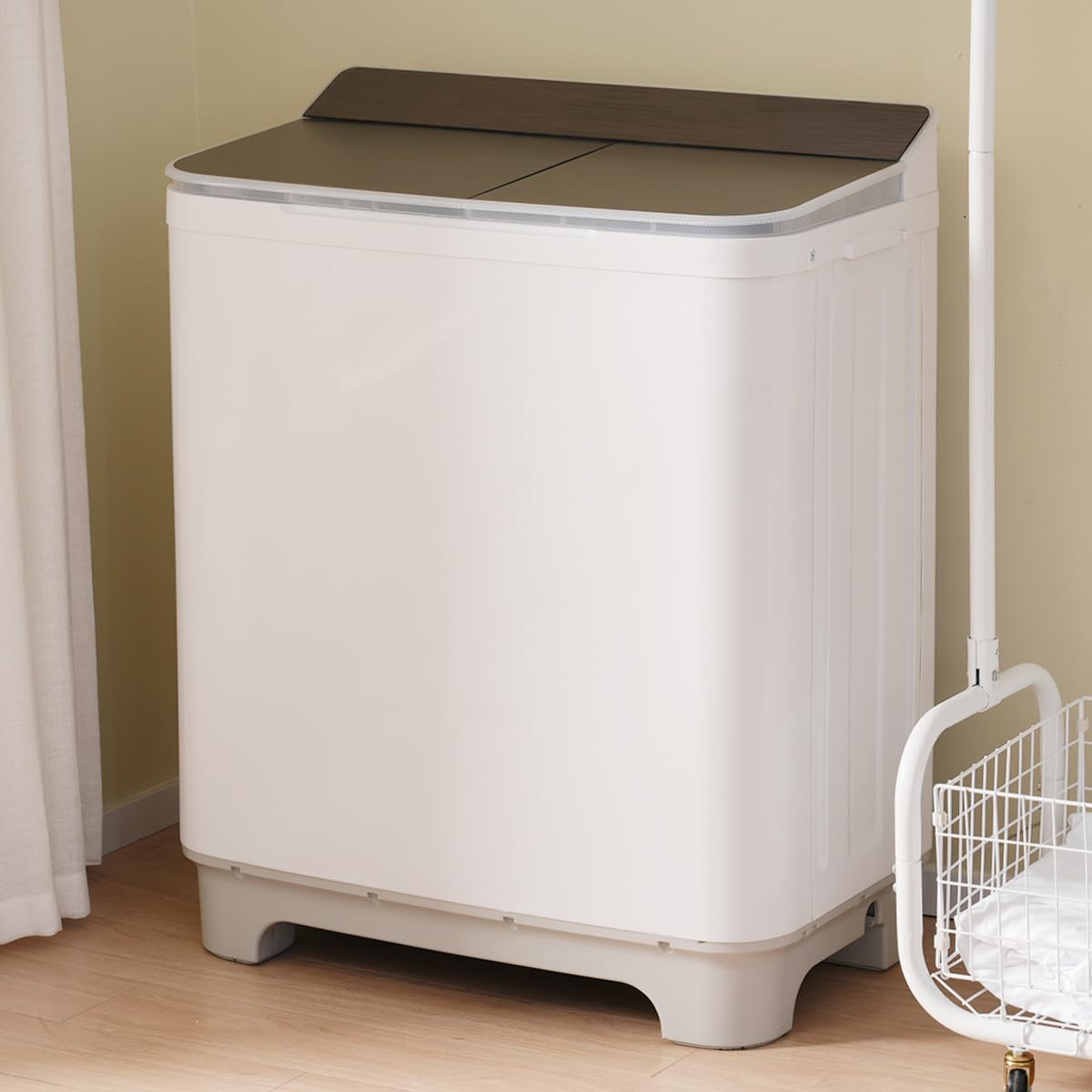 Amazon | Simpolu 2槽式洗濯機 洗濯槽7kg/脱水槽5.5kg 二槽式洗濯機 