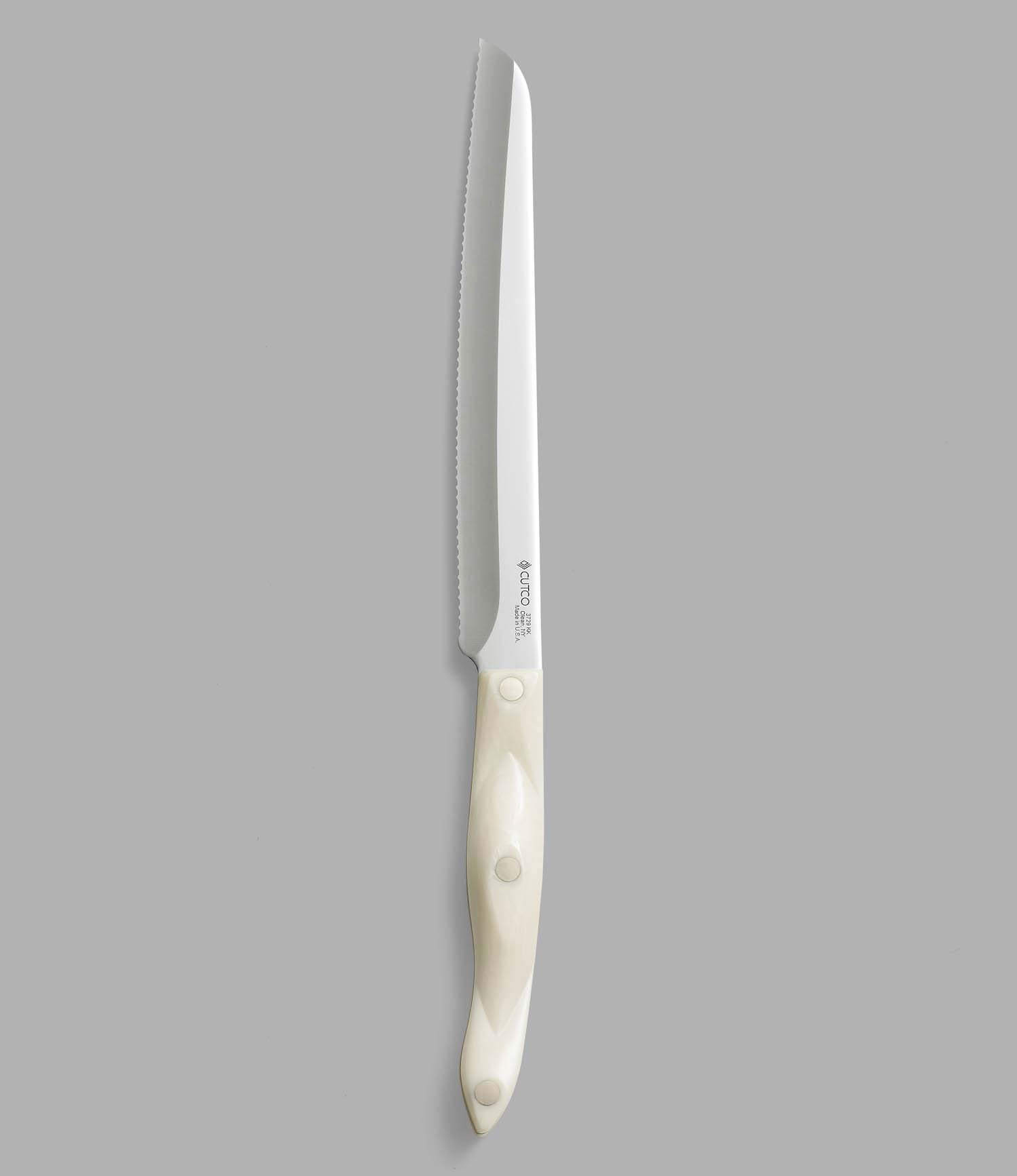 CUTCO Model 3729 White (Pearl) Santoku-Style Carver with 8.2