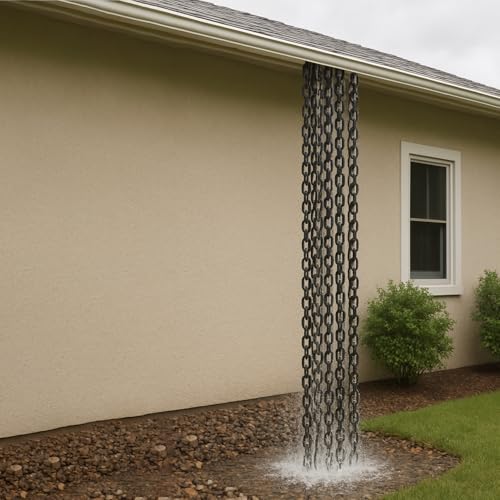 Image of Peacock Pathy Chain Decorative Rain Chain Durable Polycarbonate that Won't Break or Fade in Color. 20 Mtr