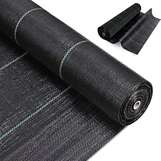 jxgzyy 2x100M Heavy Duty Weed Control Fabric Membrane, Breathable Weed Control Fabric, Anti Weed Fabric Ground Cover Membrane, Weed Surpressing Fabric Membrane For Driveway Patio, Garden, Landscape