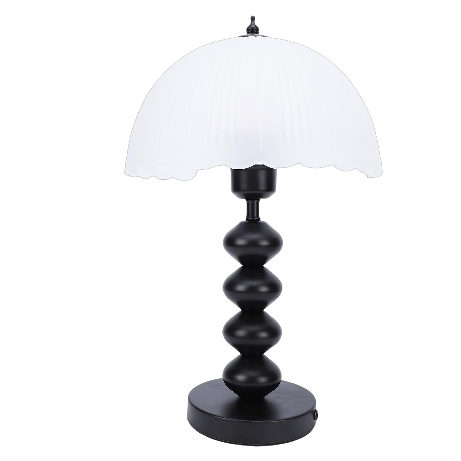 Lampada da Scrivania Vintage Lampada da Comodino Touch a LED Dimmerabile Stile retrò per Camera da Letto Soggiorno Ferro e Vetro Smerigliato 38x24,5x12 Cm (Spina europea)
