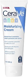 CeraVe Baby Cream, Gentle Moisturizing Cream with Ceramides, Fragrance, Paraben, Dye & Phthalates Free, Rich & Non-Greasy Feel, Gentle Baby Skin Care, 8 Ounce