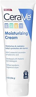 Baby Cream | Gentle Moisturizing Cream with Hyaluronic Acid | Paraben, Phthalate, & Fragrance Free | 8 Ounce