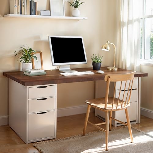 image for Bme Hevea Solid Wood Butcher Block Countertop, Wood Table Top, Butcher