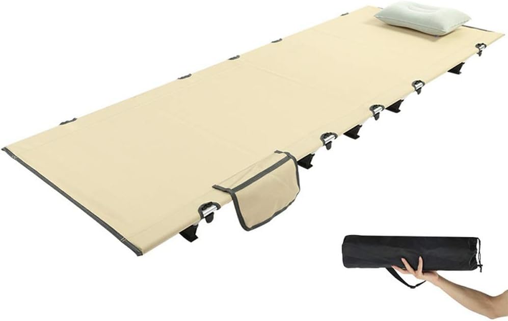 Outdoor Load Camping Marching Folding Bed Easy to Carry 600D Oxford Cloth Bed Surface for Touring Car Fishing Hiking Camping Car