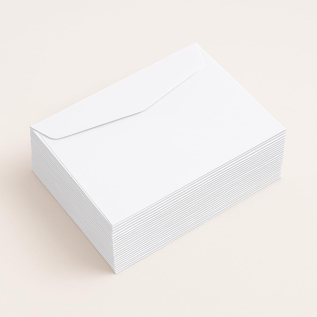 Postmaster A6 Wallet Envelopes C6 100GSM White Paper - 50 Pack