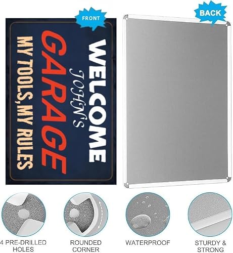 Carastora Garage Sign – Vintage Metal Wall Decor, a Gift for Dad, Husband, or Grandpa – Vintage Tool Room Decor, 8x12 inches — view 5