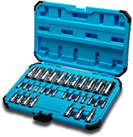 Capri Tools 30032 Master Hex Bit Socket Set, Metric & SAE, 32-Piece