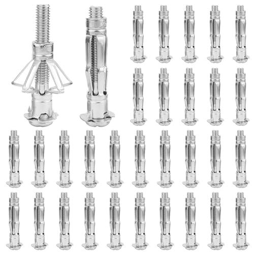 30 Stück Hohlraumdübel Metall, M6 x 52 mm Spreizdübel,...