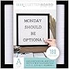 DCWV Framed Letterboard 12 "X12" - أسود W / أبيض إدراج