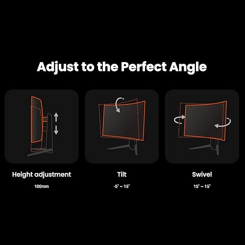 Vista 13 de BenQ Mobiuz EX2710R QHD 1440p VA 1000R 165 Hz Monitor curvo de computadora para juegos con altavoces duales y subwoofer, optimizador