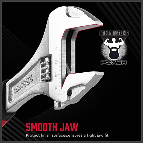 3-Piece Adjustable Wrench Set - 6-Inch 8-Inch 10-Inch - Precision Design, Durable And Corrosion-Resistant, Chrome Vanadium Steel, Anti-Slip Grips #TOP6