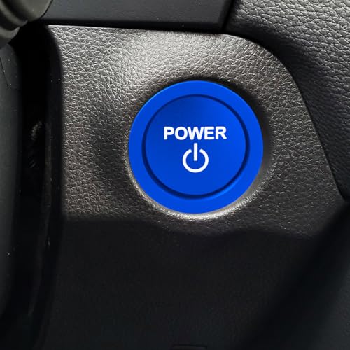 Image of for Toyota RAV4 /RAV4 Hybrid 2023 2024 2025 air Conditioning knob Cover, Start Button Cover Decorative Ring, Volume, Aluminum Alloy Decoration (RAV4 Hybrid, Blue)