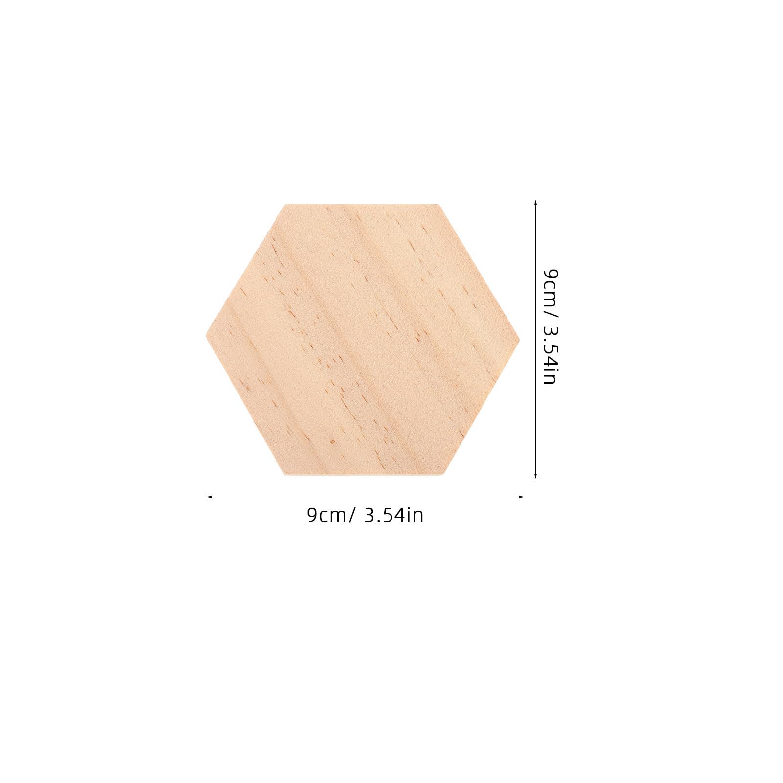 TEHAUX 25 Pezzi Fette Esagonali in Legno Beige Pronte da Decorare Facili da Dipingere per Ornamenti Natalizi e Decorazioni la Casa