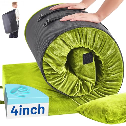 Easthome Memory Foam Camping Mattress Pad with Pillow...