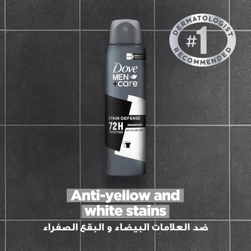 Image of Dove Men+Care Invisible Dry Spray Antiperspirant Deodorant, Up To 72 Hrs Protection From Sweat & Odour, Instantly Dry Soothes & Moisturises Skin, Long-Lasting Subtle Scent, 150Ml.