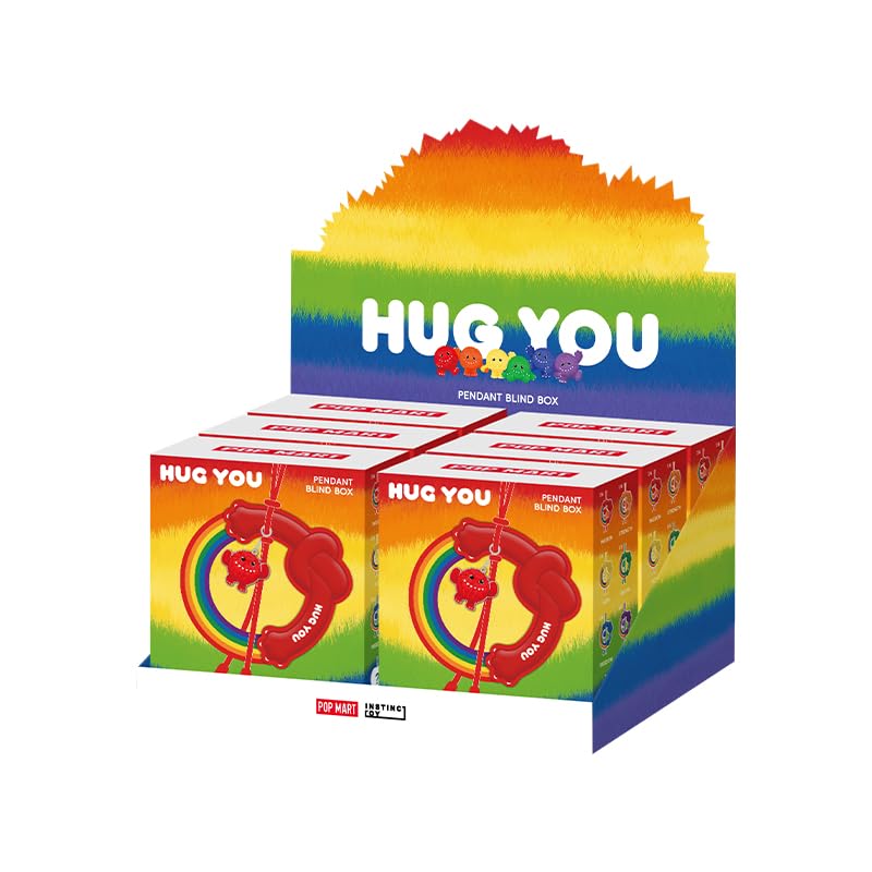 ポップマート　ハグユー　ぬいぐるみペンダント　シークレット　レインボー ポップマート ハグユー ぬいぐるみペンダント シークレット