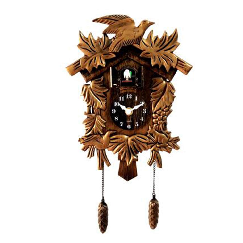 Buy Silent Plastic Cuckoo Clock, Hourly Chime Retro Sweep Movement Bird