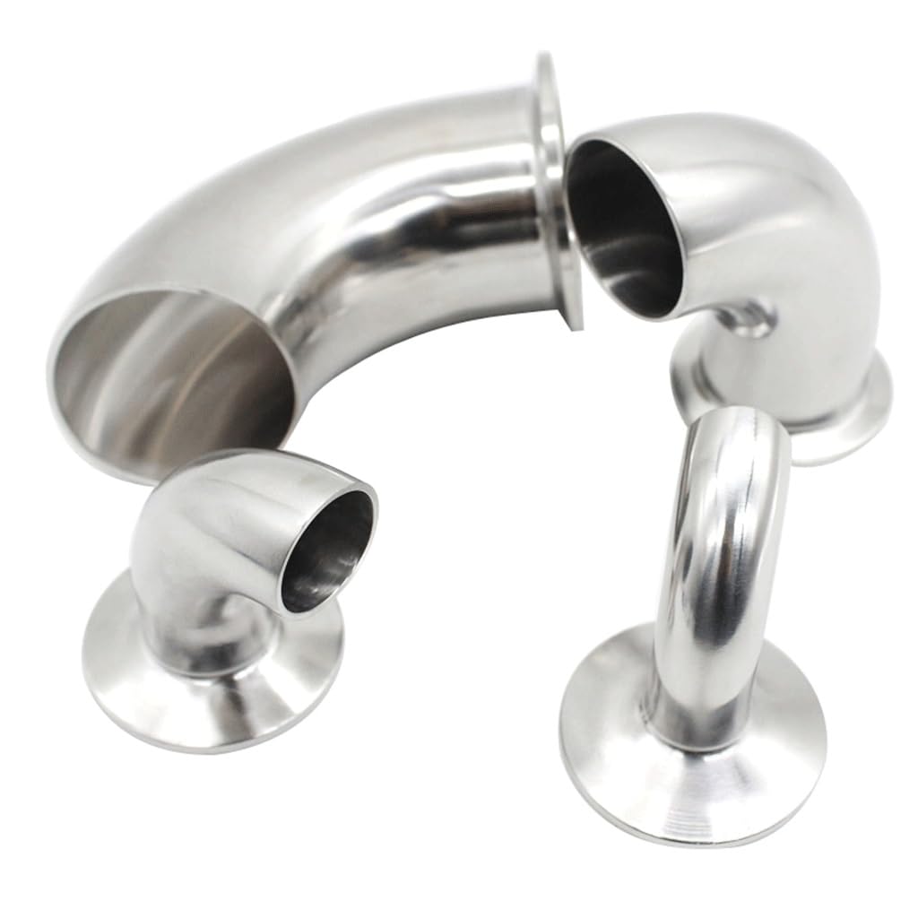 Accesorio for tubería de fundición, soldadura a tope, abrazadera triple SS316L, codo de 90 grados de acero inoxidable, tubería sanitaria, for conectores de tuberías, accesorios de codos de conexión de