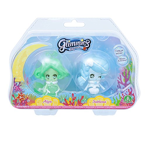 Glimmies GLA012 2 Aquaria 6 Cm - Modèles Alga Et Sablena