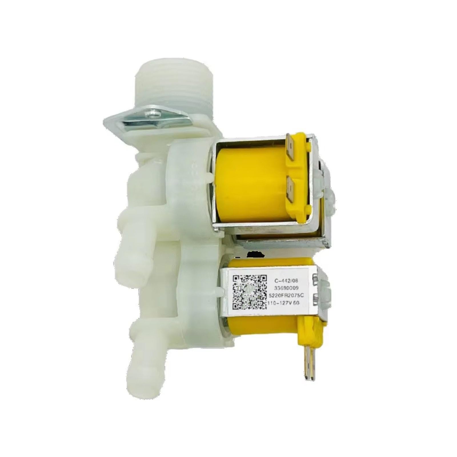 Válvula Agua Solenoide Válvula Solenoide Universal para lavadora 5220FR2075C, válvula de entrada para lavadora DC12V, tres válvulas