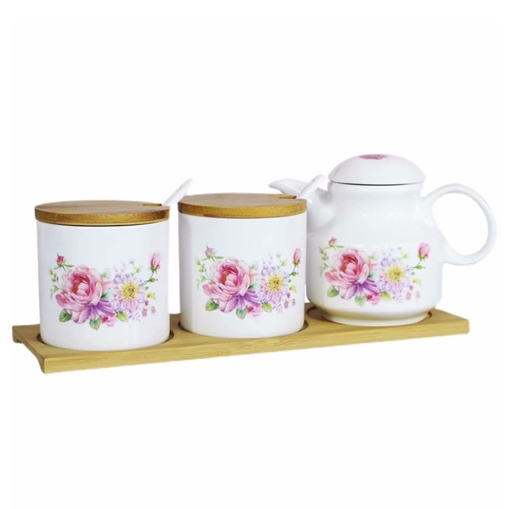 Zestaw garnków do przypraw chińskie okrągłe ceramiczne pudełko na przyprawy słoik na przyprawy domowy sos ocet butelka na sos sojowy zestaw kombinowany kuchnia kuchnia butelka na przyprawy