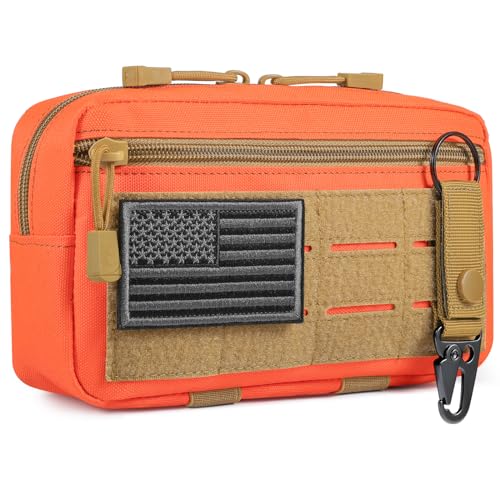 FRTKK Tactical Molle Admin Pouch Utility Laser Cut EDC Tool Pouch Bag Horizontal Modular Pouches
