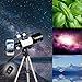 Telescope for Adults & Kids, 70mm Aperture Refractor (15X-150X) Portable Travel Telescope with Phone Adapter & Wireless Remote, Astronomy Beginners Gifts, Black
