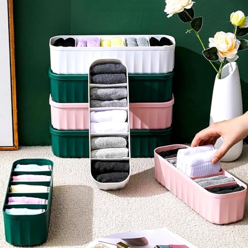 KEYKIN Drawer Organizers for Undergarments, Socks, Bras, Ties, Scarves, Wardrobe Storage Box Kitchen Tools,out door tools(4 Pcs, Multicolor)
