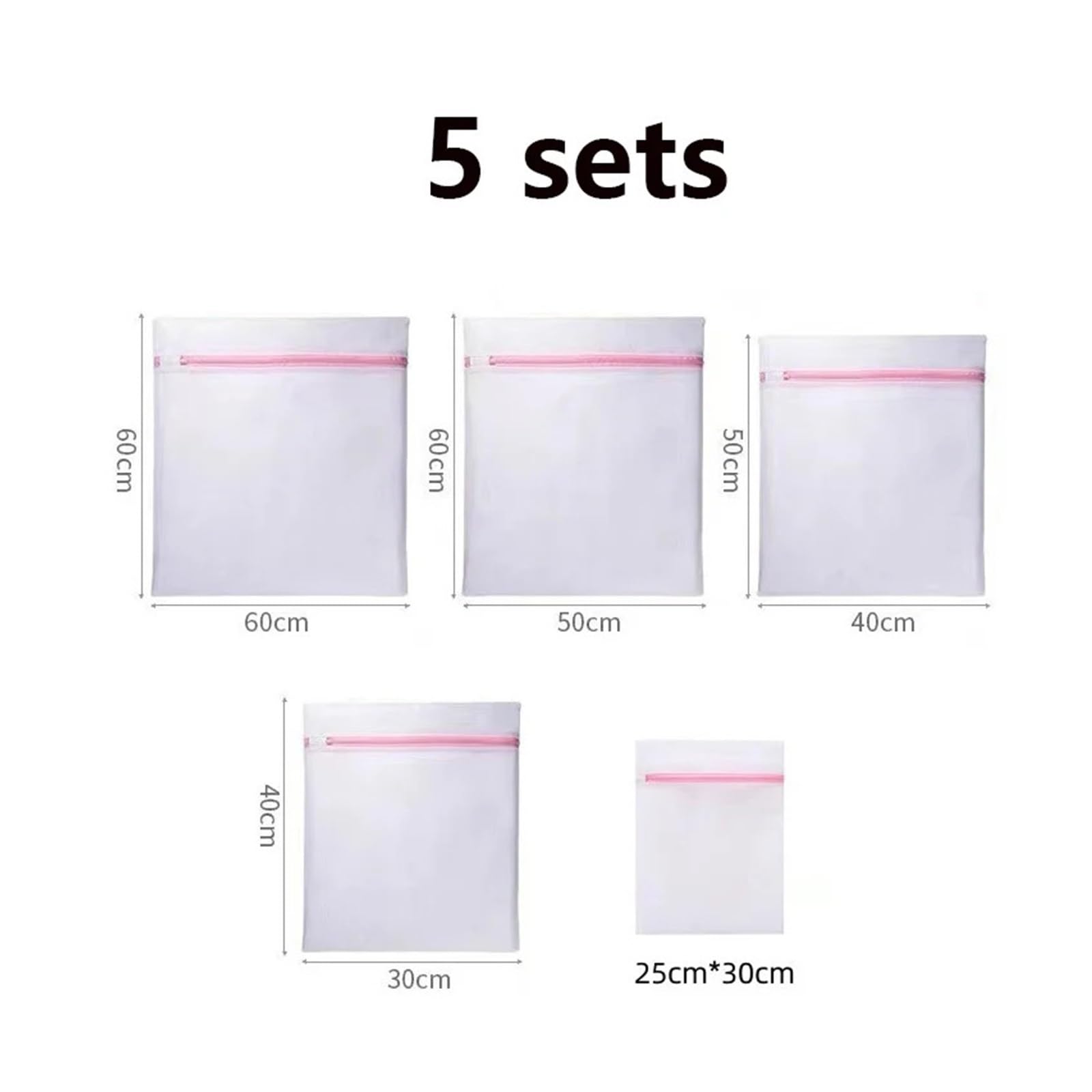 Wäschebeutel aus Waben-Netzgewebe, Mesh-Wäschebeutel, weiß, mehrere Größen, mit Reißverschluss, transparent, feinmaschig, for Feinwäsche