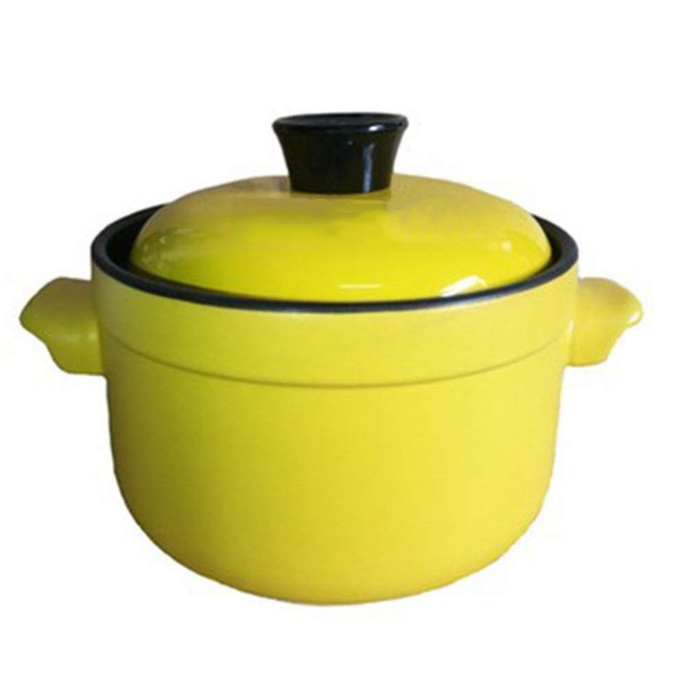 Casserole en terre cuite pot à ragoût céramique cuiseur domestique 2,5L