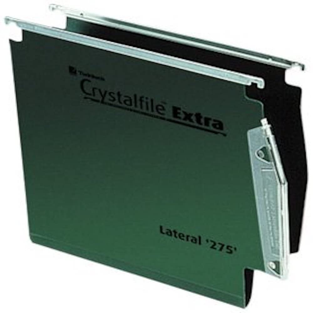 Rexel 275 Lateral Hanging Files with Tabs and Inserts, 50mm base,