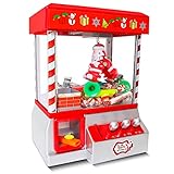 Bundaloo Santa Claw Machine Christmas Themed Vending Machine Dispenser with 30 Reusable Tokens for T