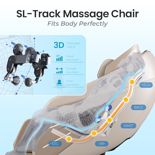 Osaki OS-3D Champ II | Brown Full Body Massage Chair | 3D SL-Track Massage | Zero Gravity | Lumbar Heating | Touchscreen Controller | Auto Body Scan | Bluetooth Speaker - Image 8