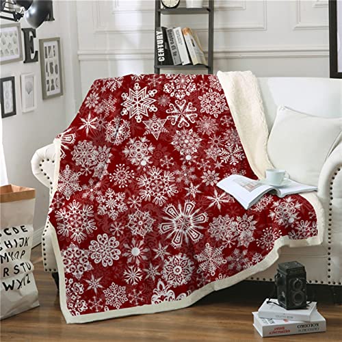 Zsfbiao Christmas Blanket For Sofa Car Bed Cover Snowflake Deer Fleece Plush Throw Blanket Warm Winter Kid Children Adult Bedspread Soft Blanket (Color : Deer Blanket, Size : 150Cmx200Cm) #TOP1