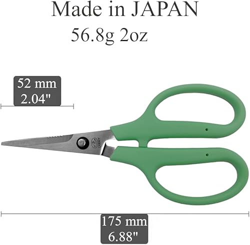 Miniatura 2 de CANARY Tijeras japonesas para manualidades con cortador de alambre de 6.8 pulgadas, mango de agarre suave, hoja de acero inoxidable japonesa